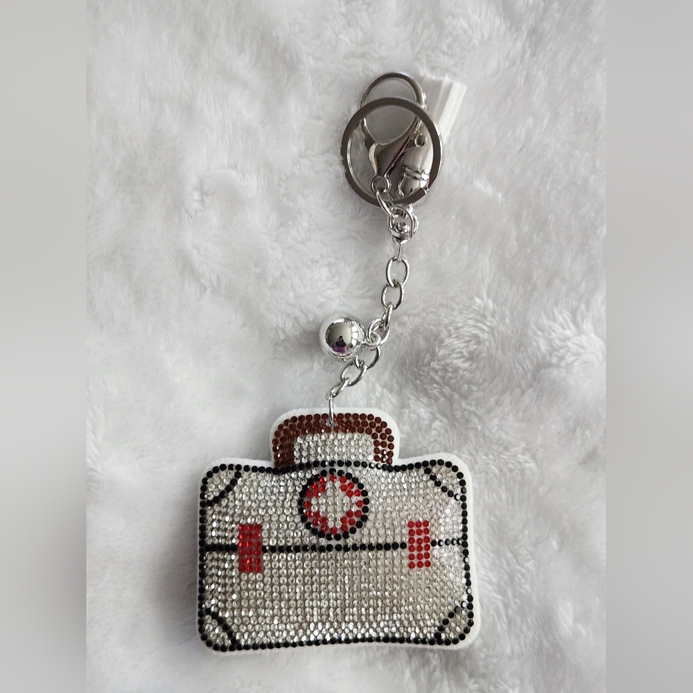 Sparkling Medical Bag Keychain Bag Charm